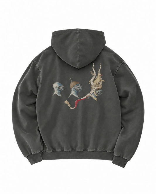 Barthélemy d'Eyck "King René's Tournament Book" Fade Wash Zip Hoodie