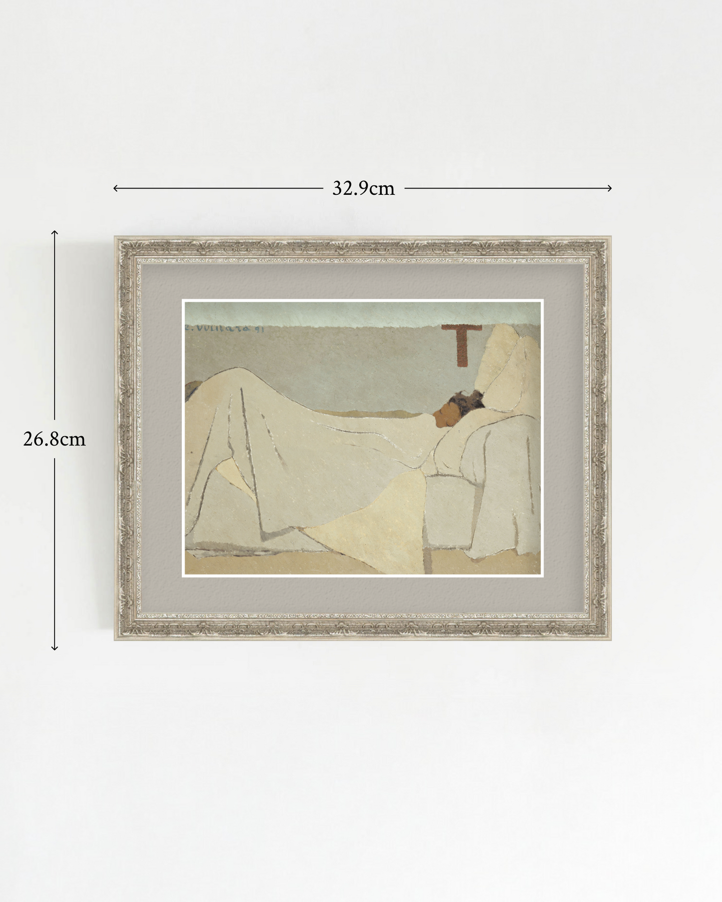 SILENCE-05 : Édouard Vuillard - "In Bed" Framed Art