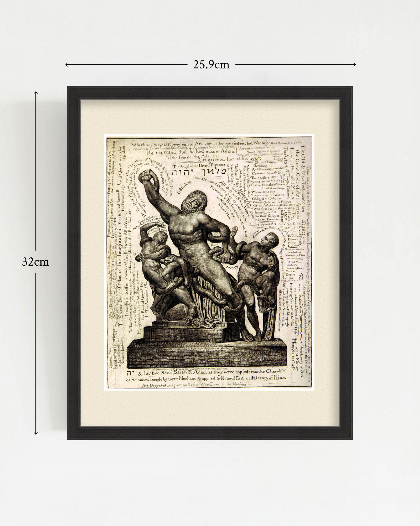 SILENCE-07 : William Blake - "Laocoön" Framed Art