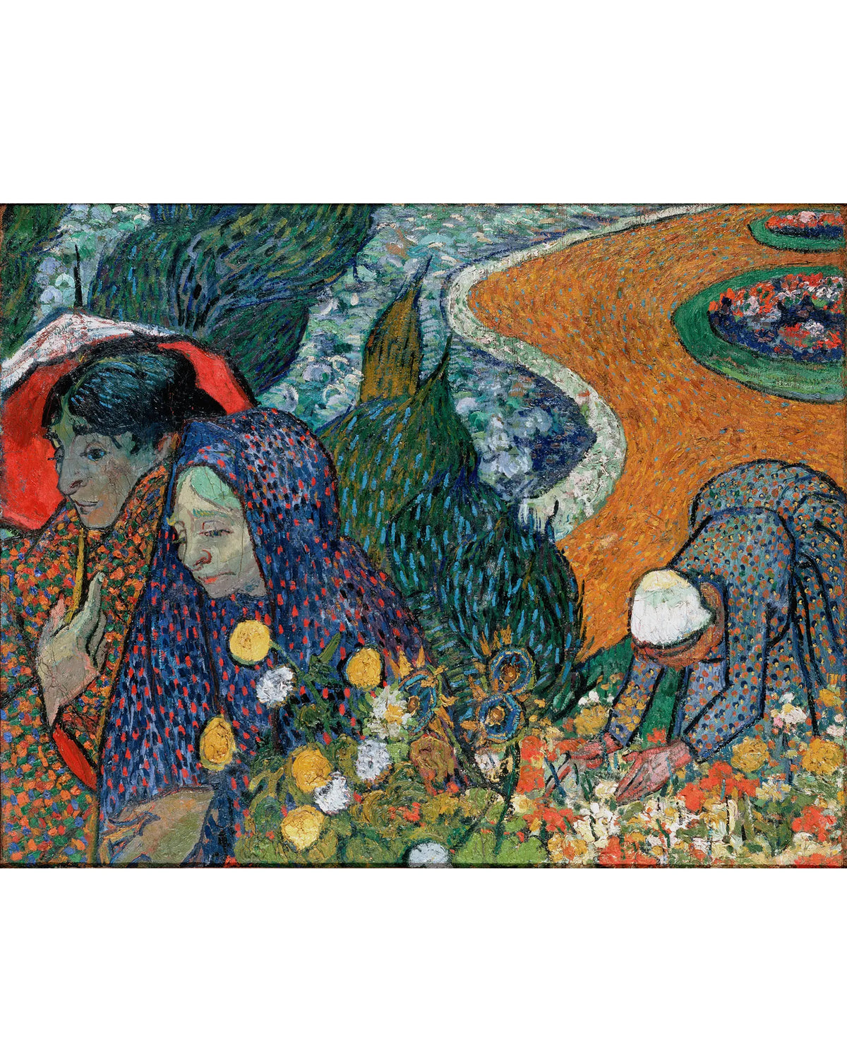 Vincent Willem van Gogh - "Souvenir du jardin à Etten (Femmes d'Arles)" Framed Art