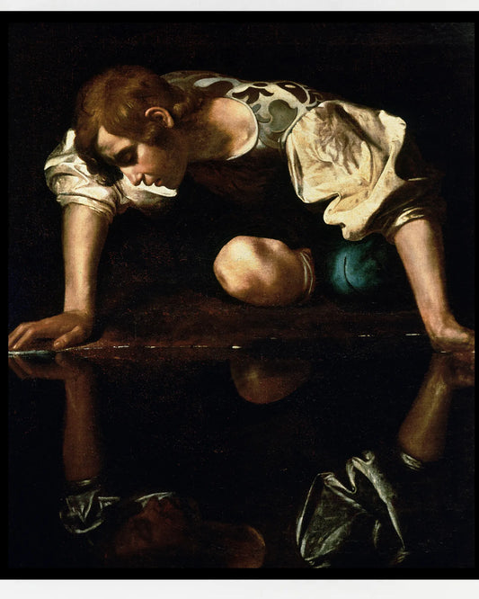 Caravaggio - "Narcissus" Framed Art