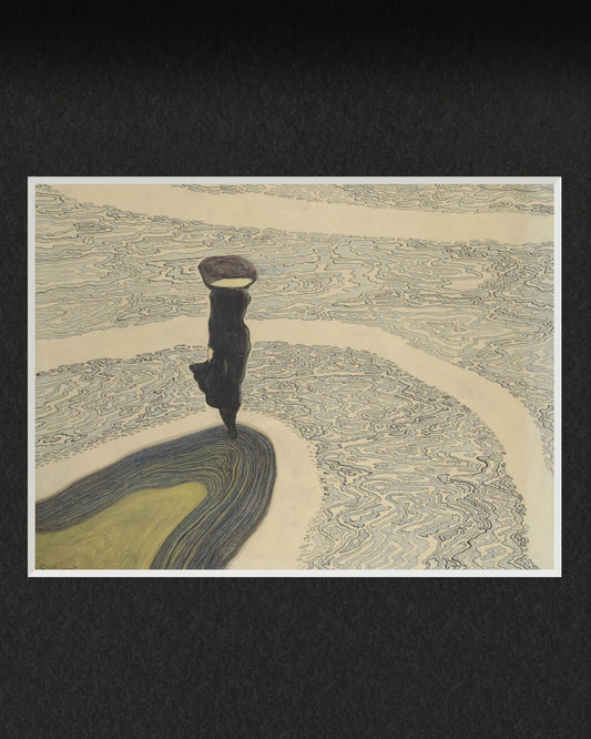 Léon Spilliaert - "Woman at the Shoreline" Miniature Framed Art