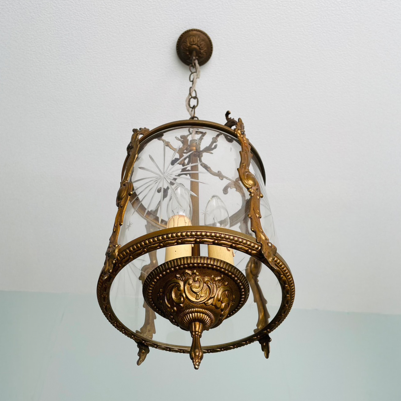 French Lantern Chandelier – Mid-20th Century