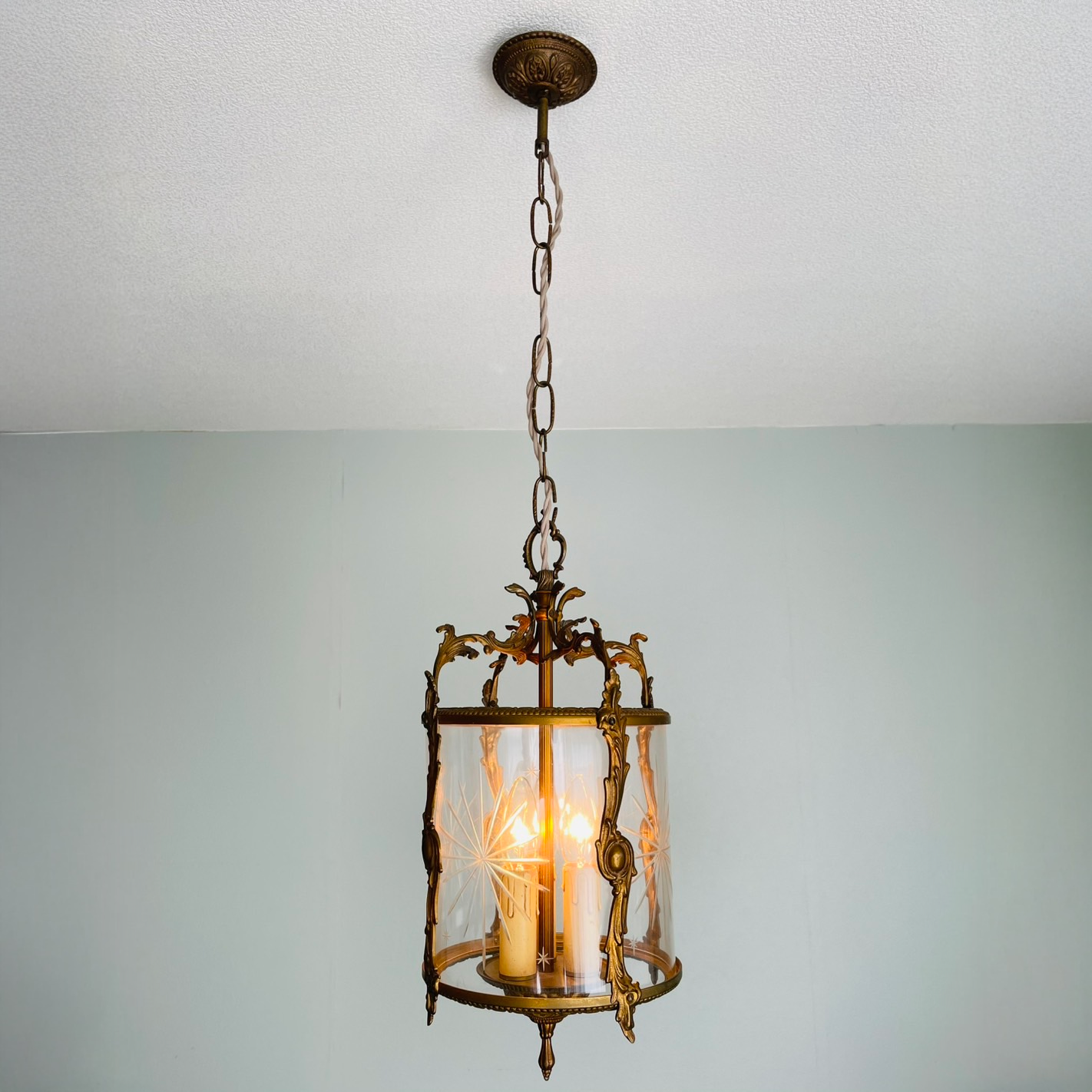French Lantern Chandelier – Mid-20th Century