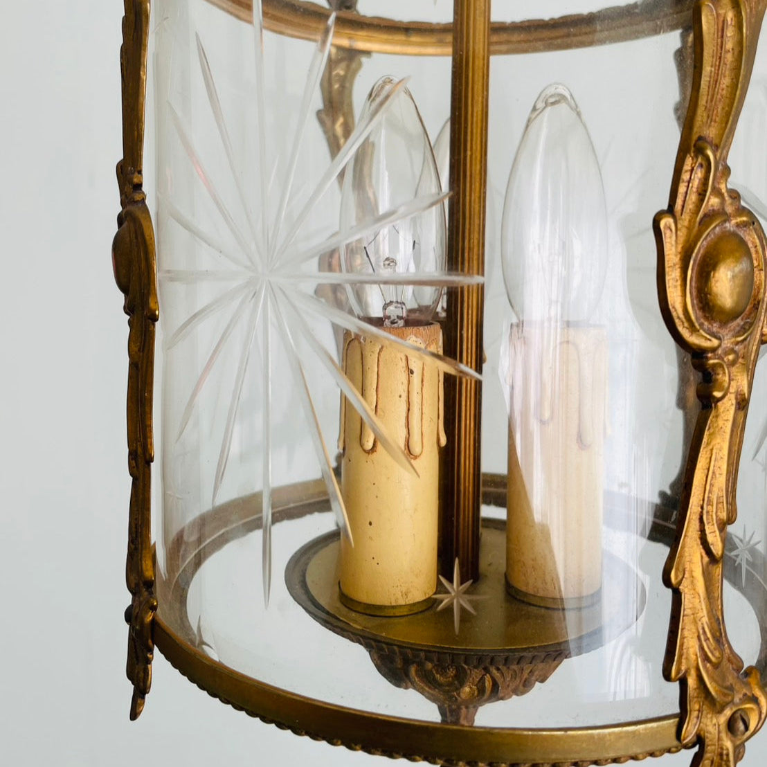 French Lantern Chandelier – Mid-20th Century