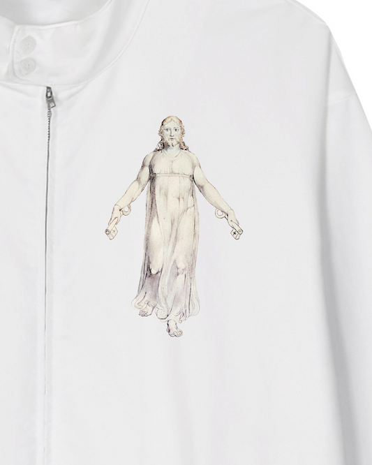 William Blake Art Stand Collar Bomber Jacket