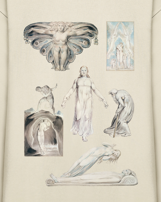 William Blake Art Mock Neck Sweatshirt