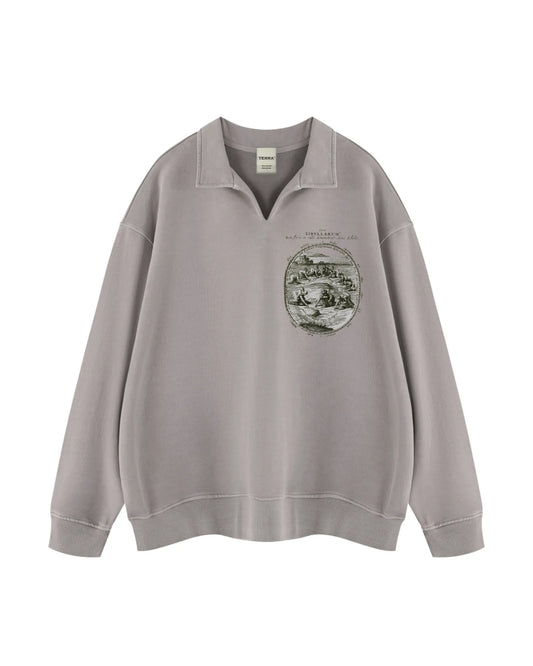 Alchemy Vintage Wash Collared Sweatshirt