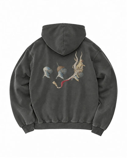 Barthélemy d'Eyck "King René's Tournament Book" Fade Wash Zip Hoodie