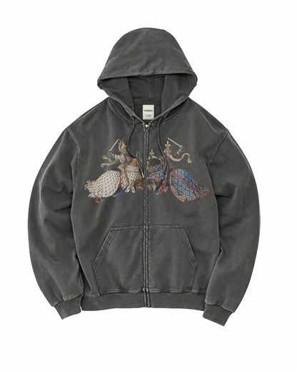 Barthélemy d'Eyck "King René's Tournament Book" Fade Wash Zip Hoodie