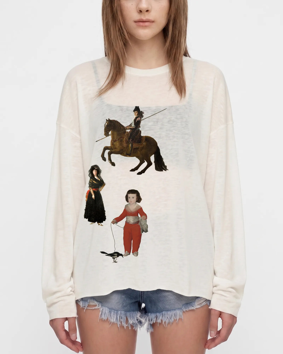 Francisco de Goya "Figures" Sheer Long Sleeve