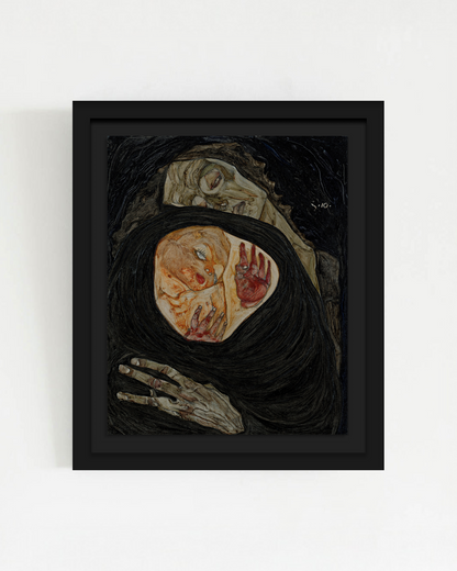 SILENCE-04 : Egon Schiele - "Dead Mother I" Framed Art
