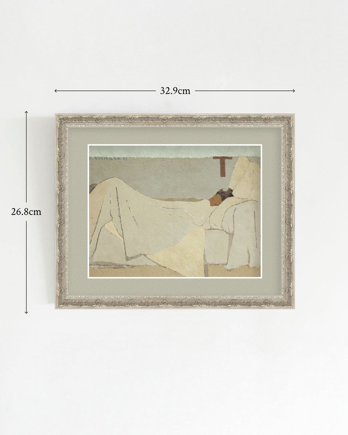 SILENCE-05 : Édouard Vuillard - "In Bed" Framed Art