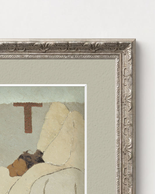 SILENCE-05 : Édouard Vuillard - "In Bed" Framed Art