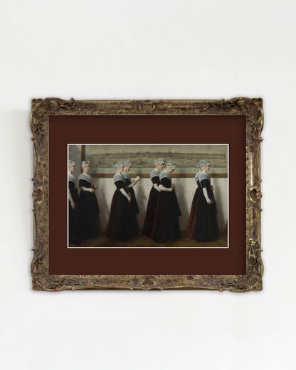 SILENCE-03 : Nicolaas van der Waay - "Amsterdam Orphanage Girls" Framed Art