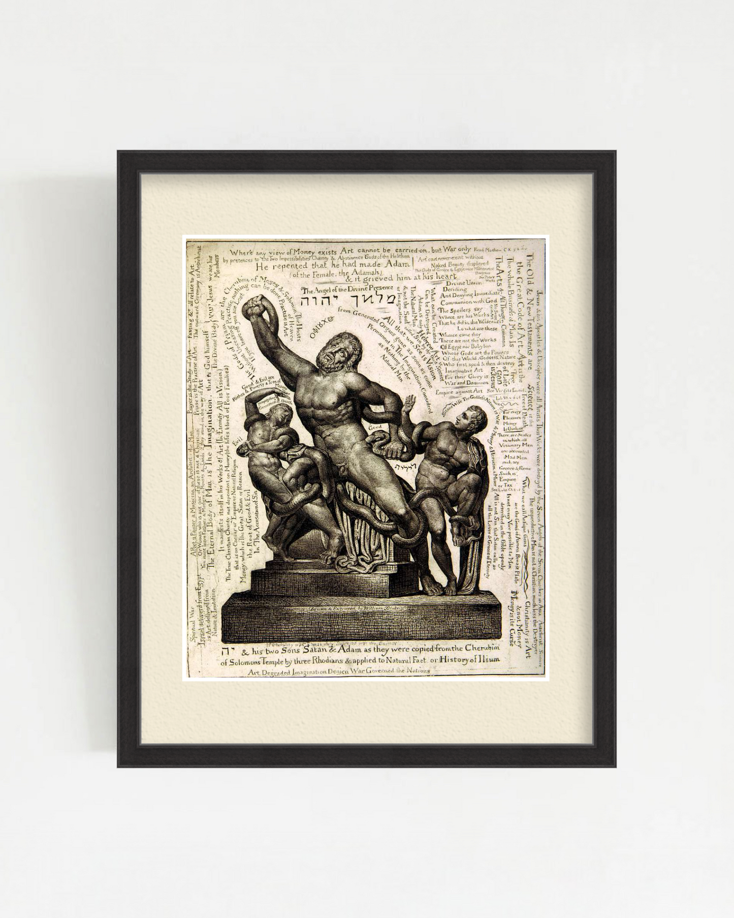 SILENCE-07 : William Blake - "Laocoön" Framed Art