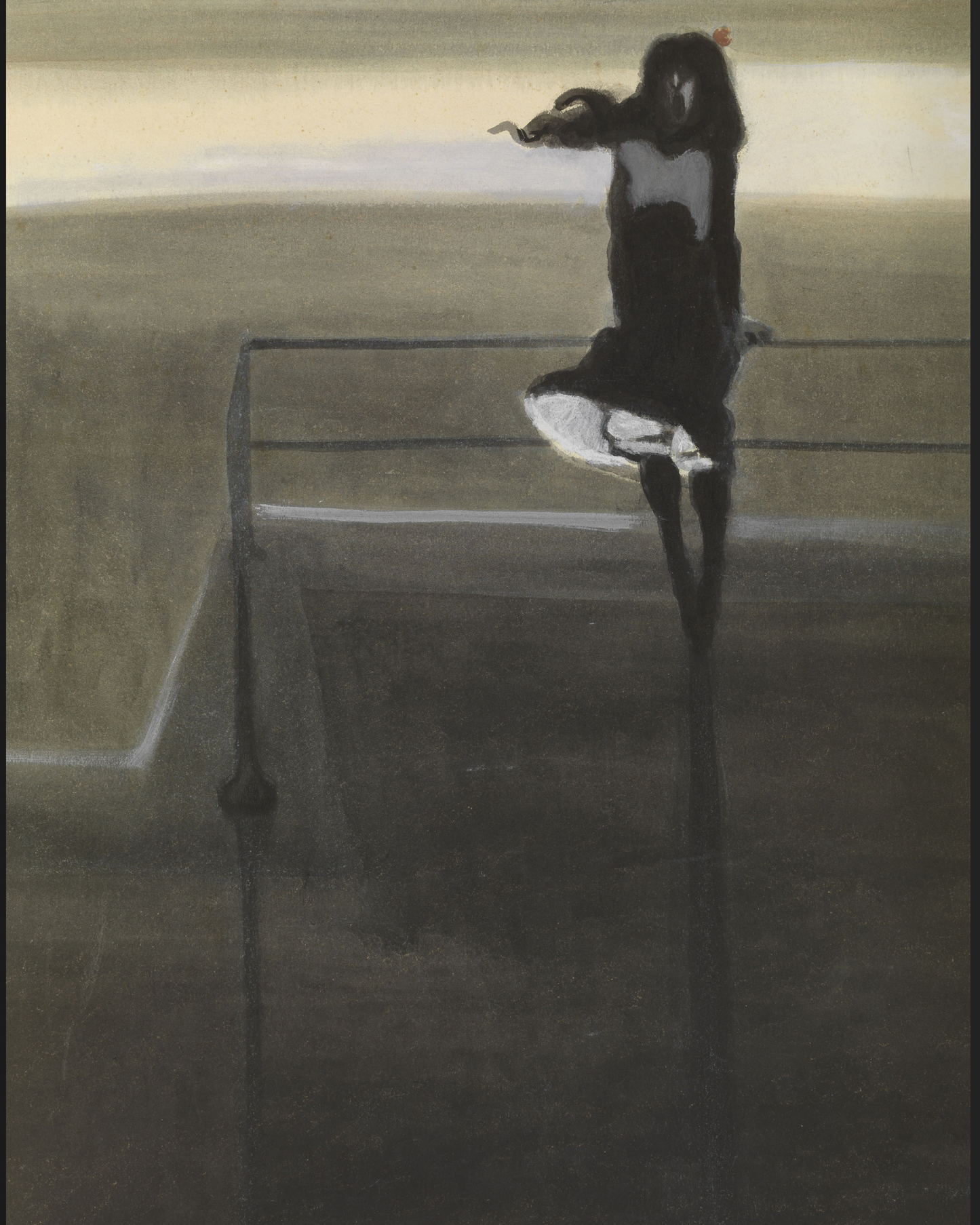 SOLITUDE-02 : Léon Spilliaert - "The gust of wind" Framed Art