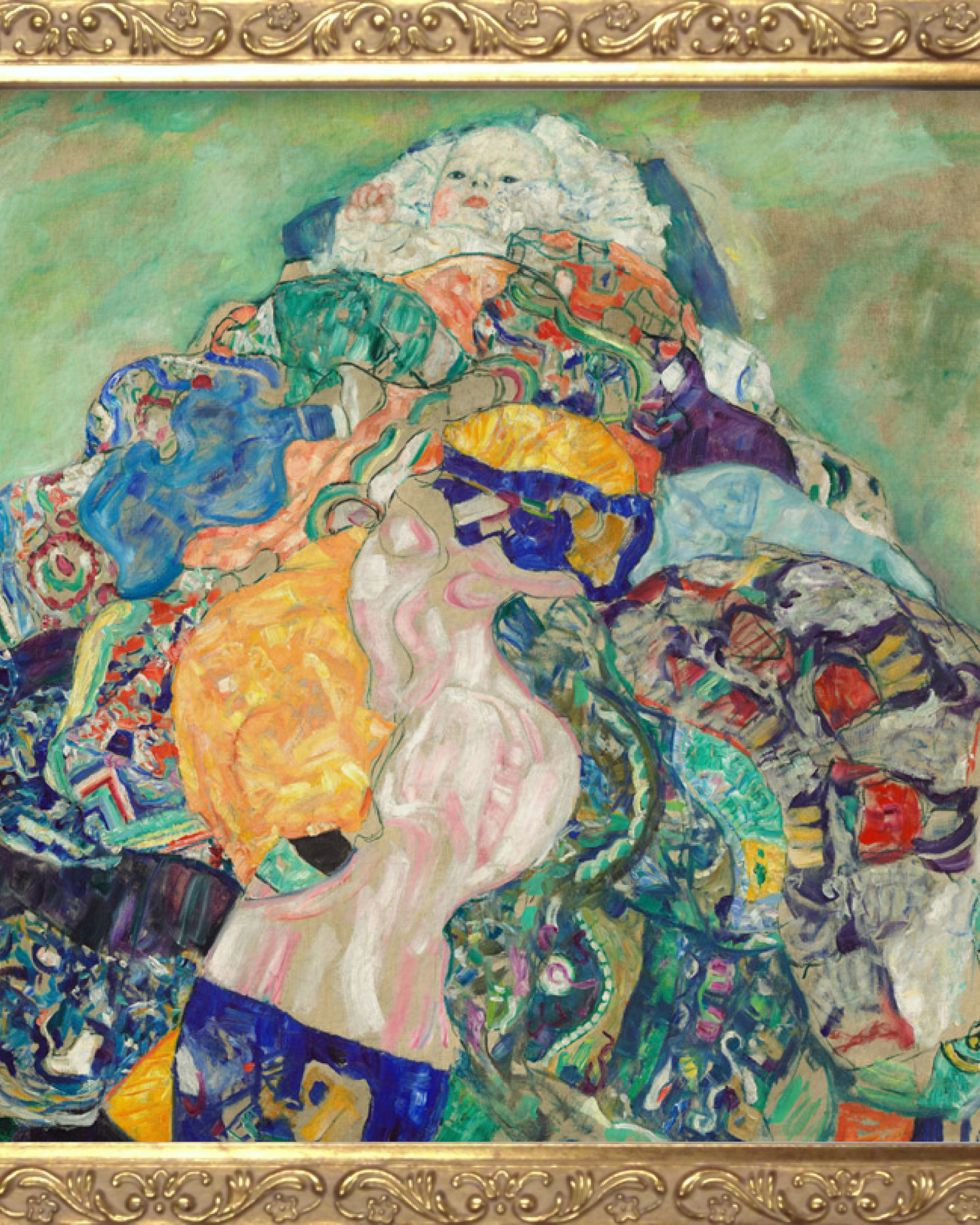 Gustav Klimt - "Baby (Cradle)" Framed Art