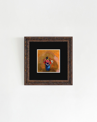 Odilon Redon - "Vase de fleurs" Miniature Framed Art