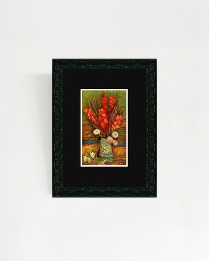 Vincent Willem van Gogh - "Vase with Red Gladioli" Miniature Framed Art