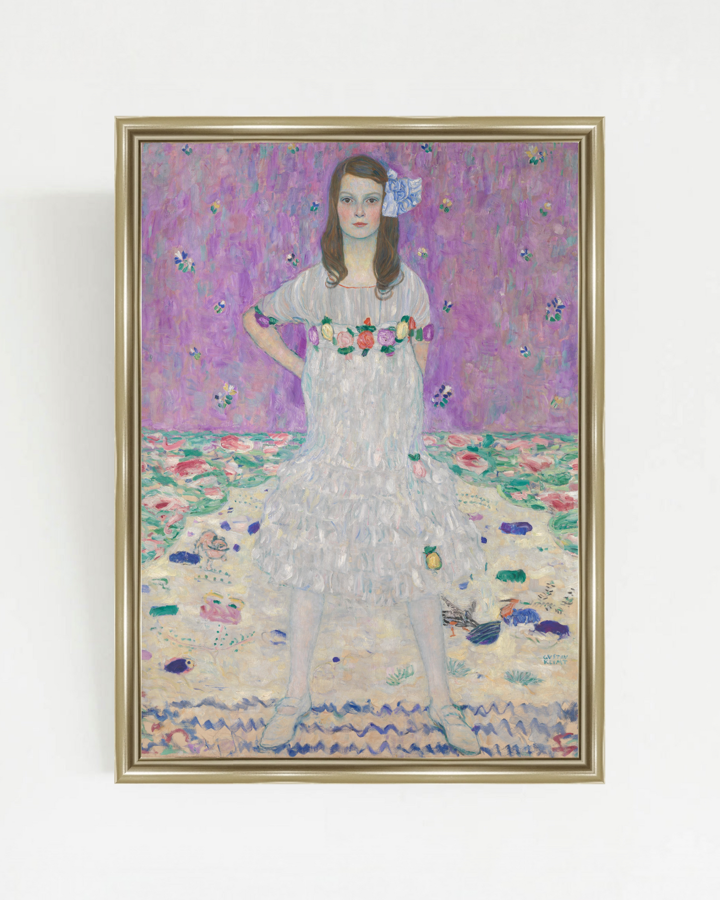 Gustav Klimt - "Mäda Primavesi (1903–2000)" Framed Art