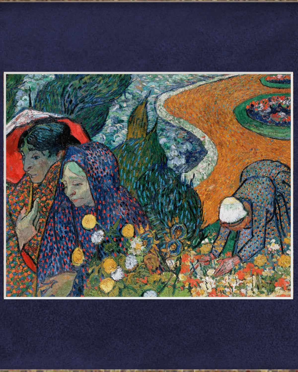 Vincent Willem van Gogh - "Souvenir du jardin à Etten (Femmes d'Arles)" Framed Art