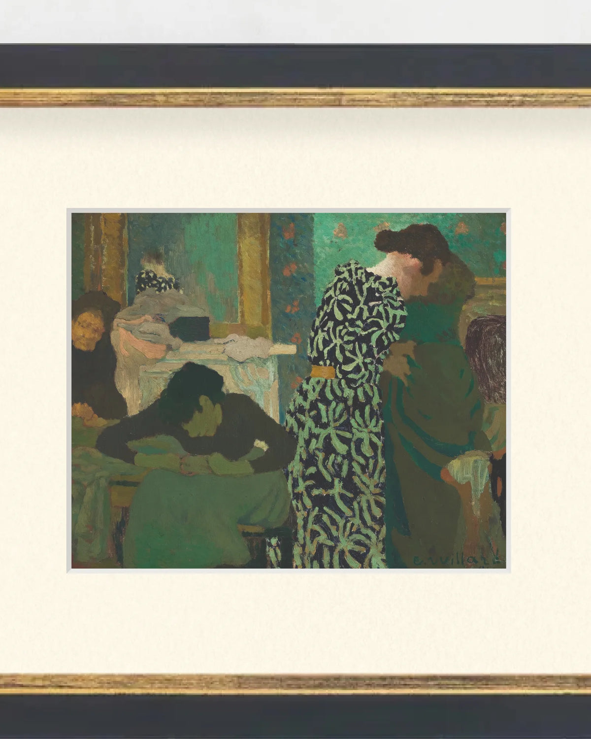 Édouard Vuillard - "The Flowered Dress" Framed Art