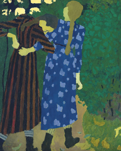 Édouard Vuillard - "Fillettes se promenant" Framed Art