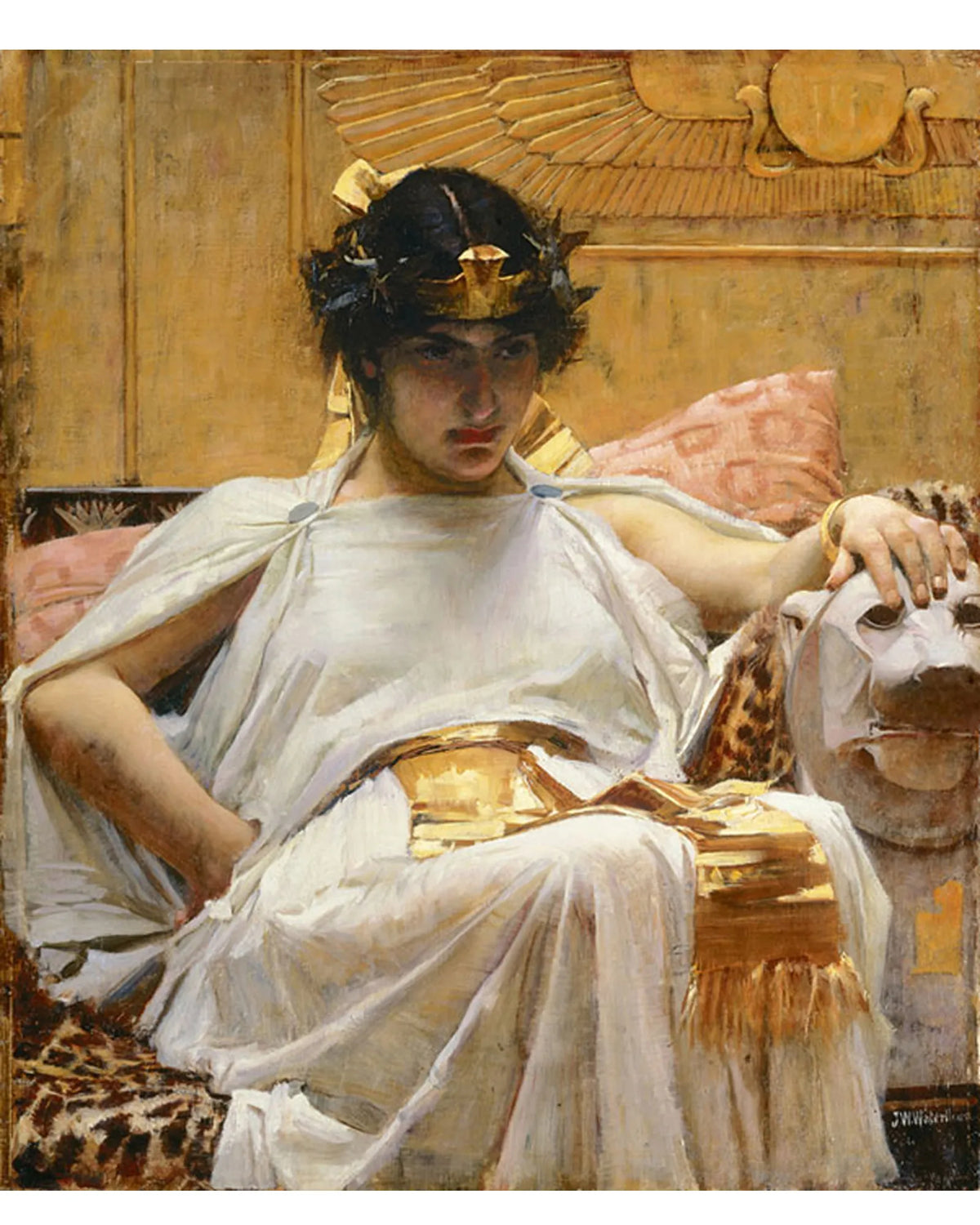 John William Waterhouse - "Cleopatra" Miniature Framed Art