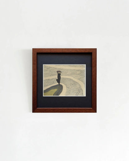 Léon Spilliaert - "Woman at the Shoreline" Miniature Framed Art