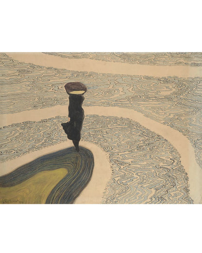 Léon Spilliaert - "Woman at the Shoreline" Miniature Framed Art