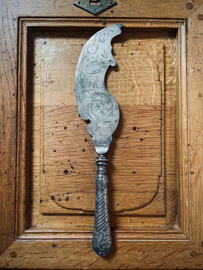 Engraved Fish Serving Knife – Late 19th Century, France
