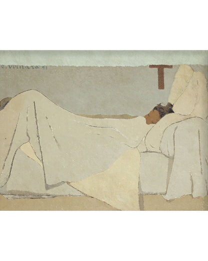 SILENCE-05 : Édouard Vuillard - "In Bed" Framed Art