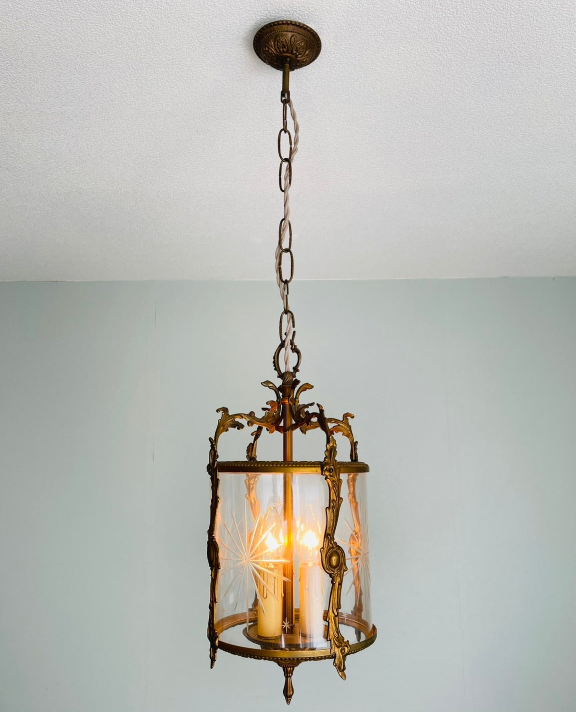French Lantern Chandelier – Mid-20th Century