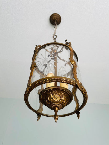 French Lantern Chandelier – Mid-20th Century