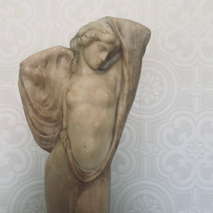 Art Nouveau Alabaster Marble Statue