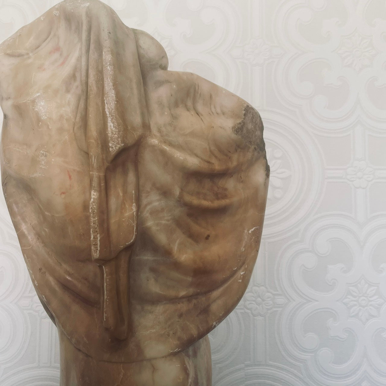 Art Nouveau Alabaster Marble Statue
