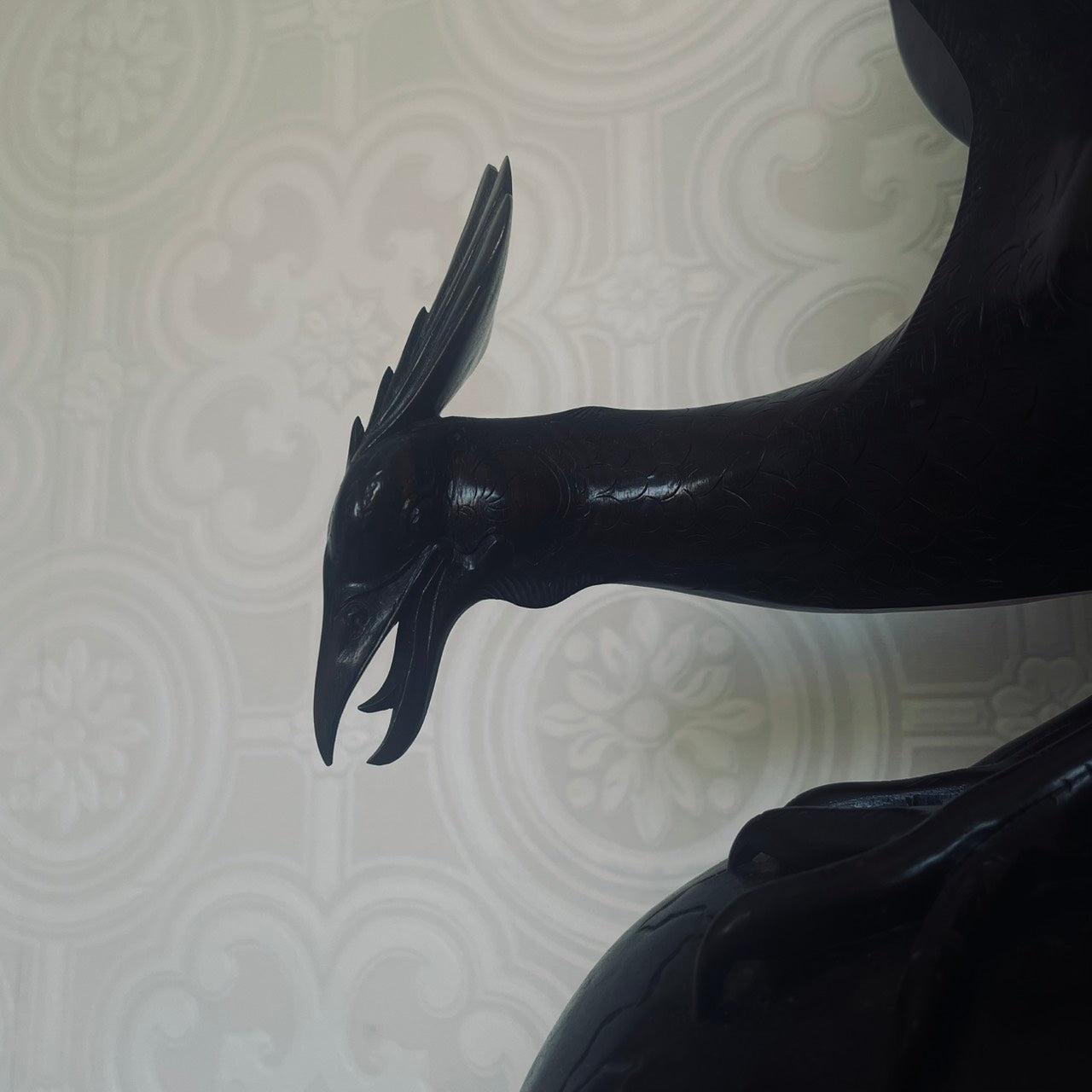 Carved Phoenix Sculpture