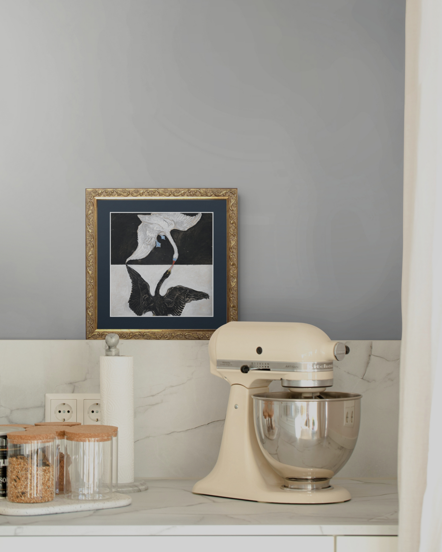 SILENCE-02 : Hilma af Klint - "The Swan No. 1" Framed Art