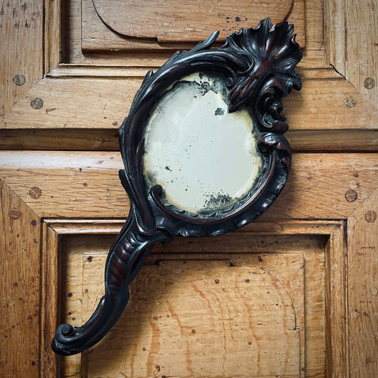 Victorian Style Rocaille Hand Mirror – Mid-19th Century, France