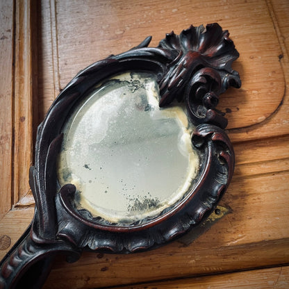 Victorian Style Rocaille Hand Mirror – Mid-19th Century, France