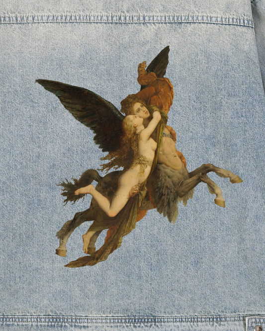 Gustav Moreau Art Vintage Wash Zip Denim Jacket