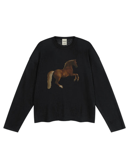 George Stubbs Whistlejacket Sheer Long Sleeve