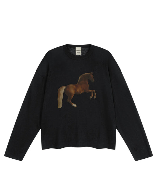 George Stubbs Whistlejacket Sheer Long Sleeve