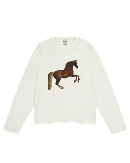 George Stubbs Whistlejacket Sheer Long Sleeve
