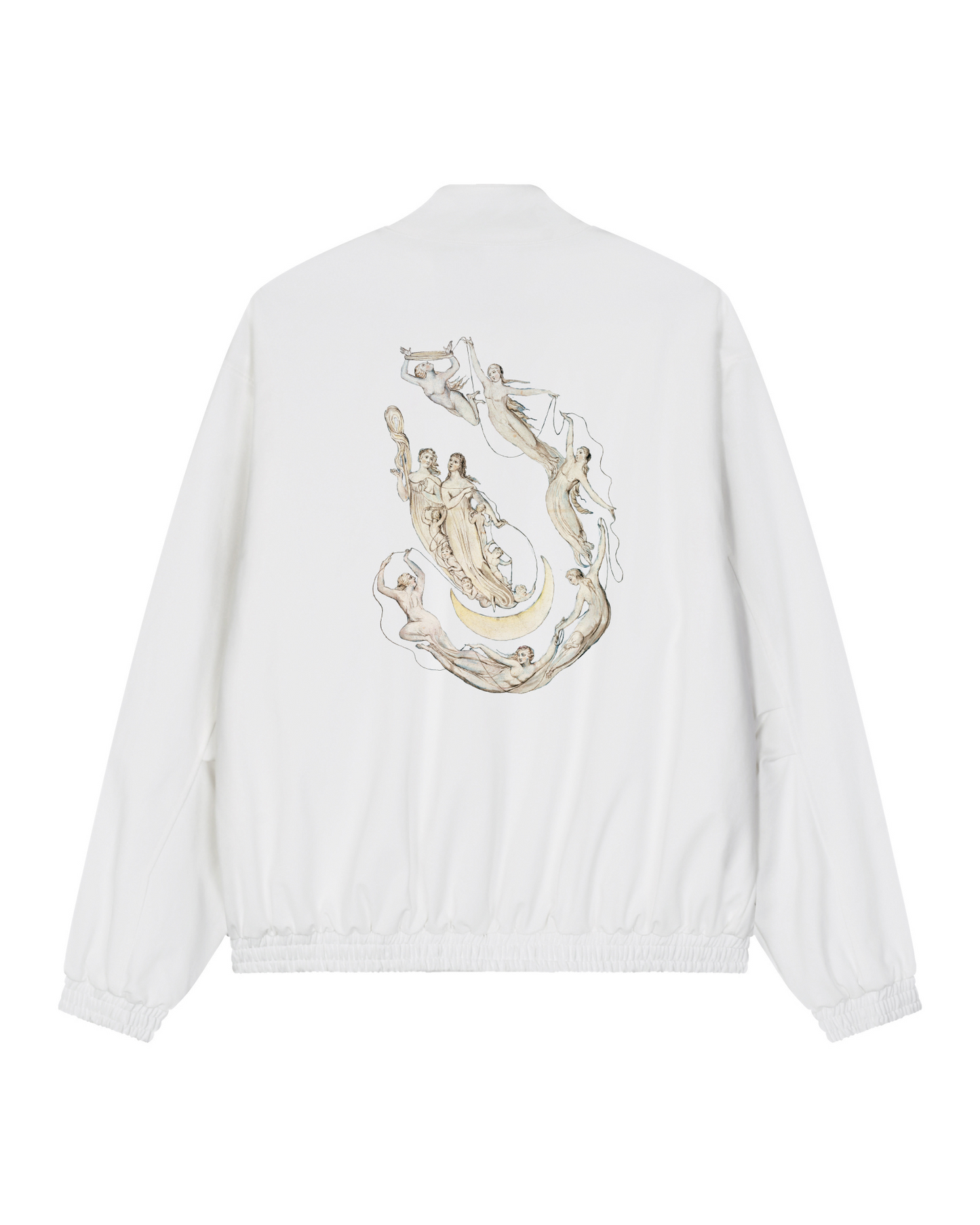 William Blake Art Stand Collar Bomber Jacket