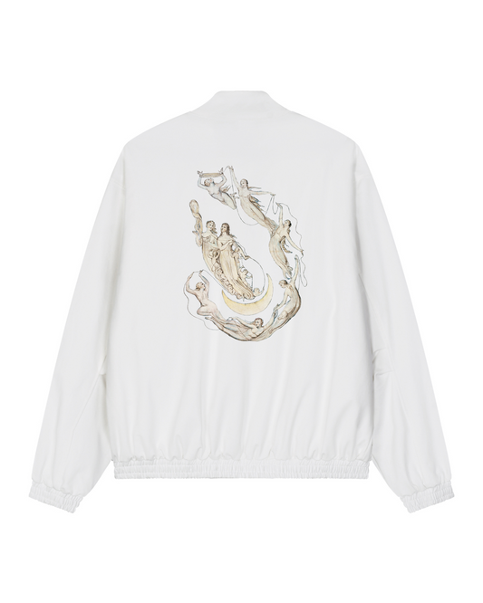 William Blake Art Stand Collar Bomber Jacket