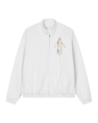 William Blake Art Stand Collar Bomber Jacket