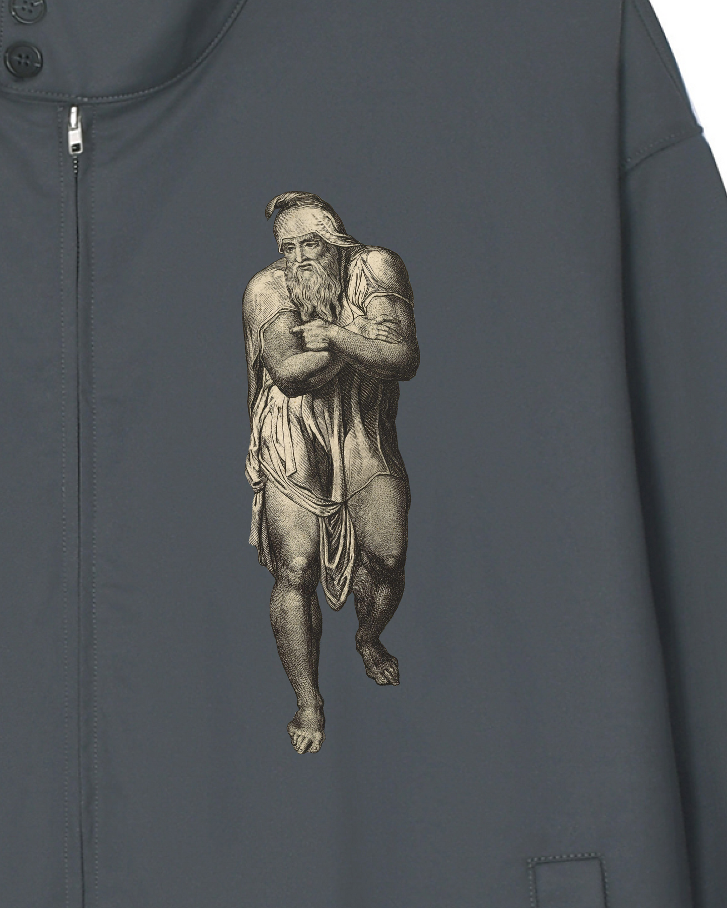 William Blake Art Stand Collar Jacket