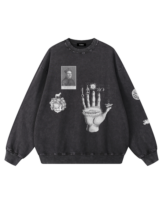 Hermetic Snow Washed Oversized Sweatshirt